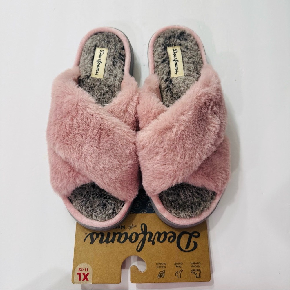 DEARFORMS Pale Mauve Comfy House Shoes Size XL 11/12